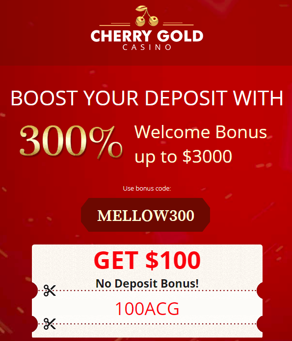 Cherry Gold Casino No Deposit Bonus $100 FREE!